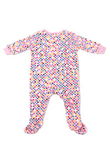 Load image into Gallery viewer, Polkadots Girl Romper With Footie Sleepwear
