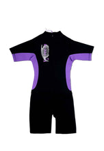Load image into Gallery viewer, Thermal Wetsuit Girls Purple One Piece with back zipper