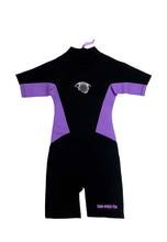 Load image into Gallery viewer, Thermal Wetsuit Girls Purple One Piece with back zipper
