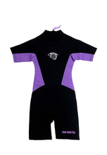 Load image into Gallery viewer, Thermal Wetsuit Girls Purple One Piece with back zipper