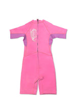 Load image into Gallery viewer, Girls Pink One Piece Thermal Wetsuit with back zipper
