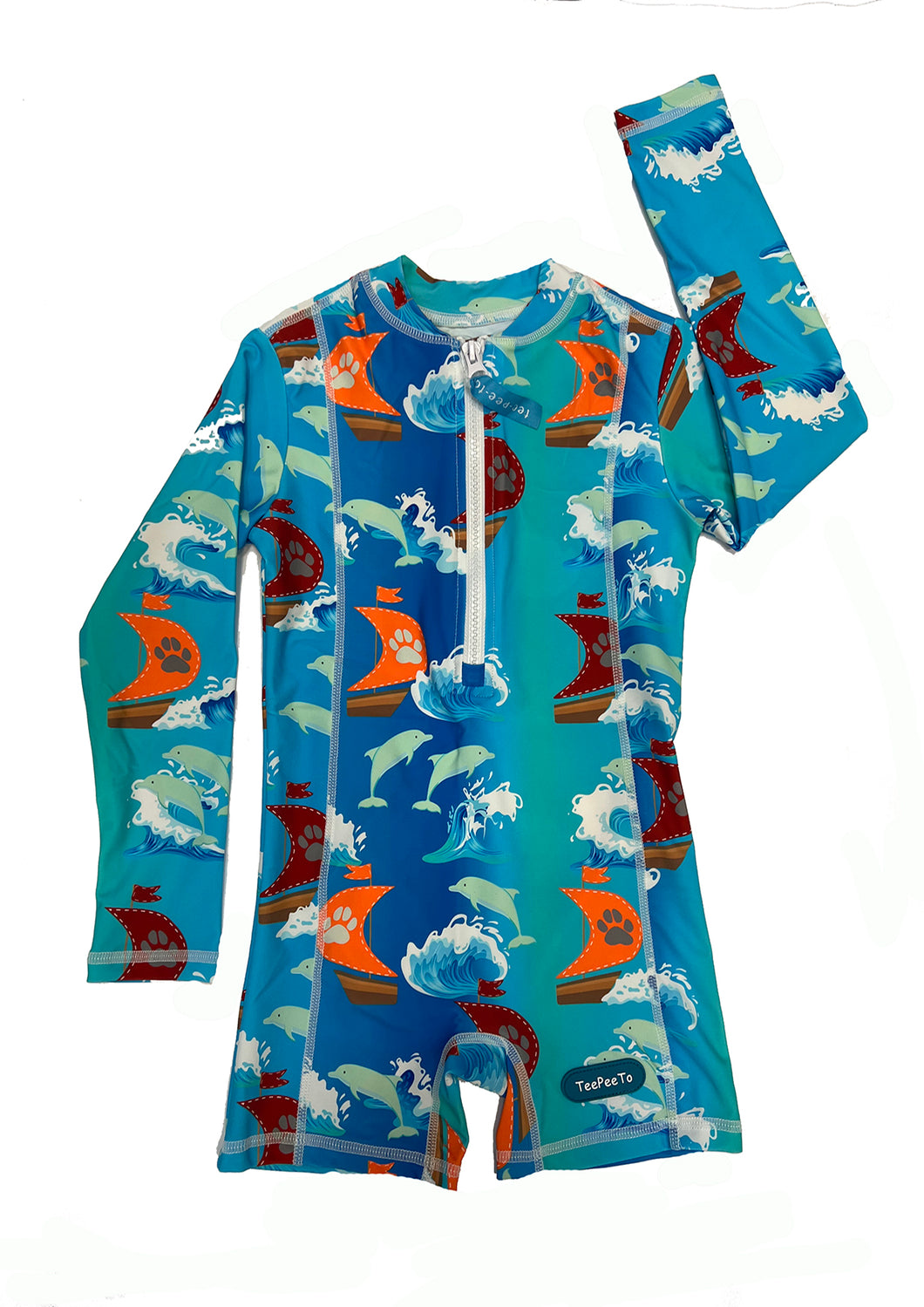 Boat Long Sleeve One Piece