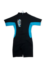 Load image into Gallery viewer, Boys Turquoise One Piece Thermal Wetsuit with back zipper
