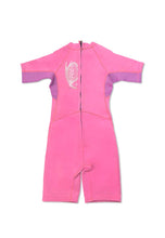 Load image into Gallery viewer, Girls Pink One Piece Thermal Wetsuit with back zipper
